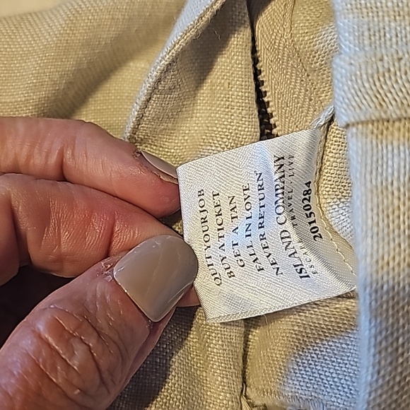 ISLAND COMPANY Bermuda style smens linen shorts size 32 - Picture 4 of 6